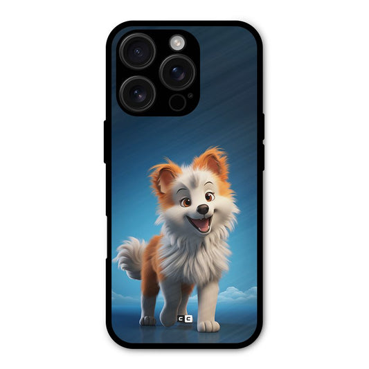 Cute Puppy Walking Shockproof Hybrid Protection (Metal + TPU) Back Case Cover