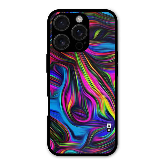 Dark Colorful Oil Abstract Shockproof Hybrid Protection (Metal + TPU) Back Case Cover