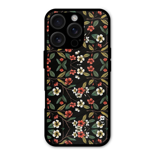 Decorative Florals Pattern Shockproof Hybrid Protection (Metal + TPU) Back Case Cover