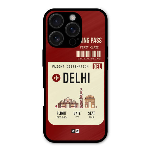 Delhi Boarding Pass Shockproof Hybrid Protection (Metal + TPU) Back Case Cover