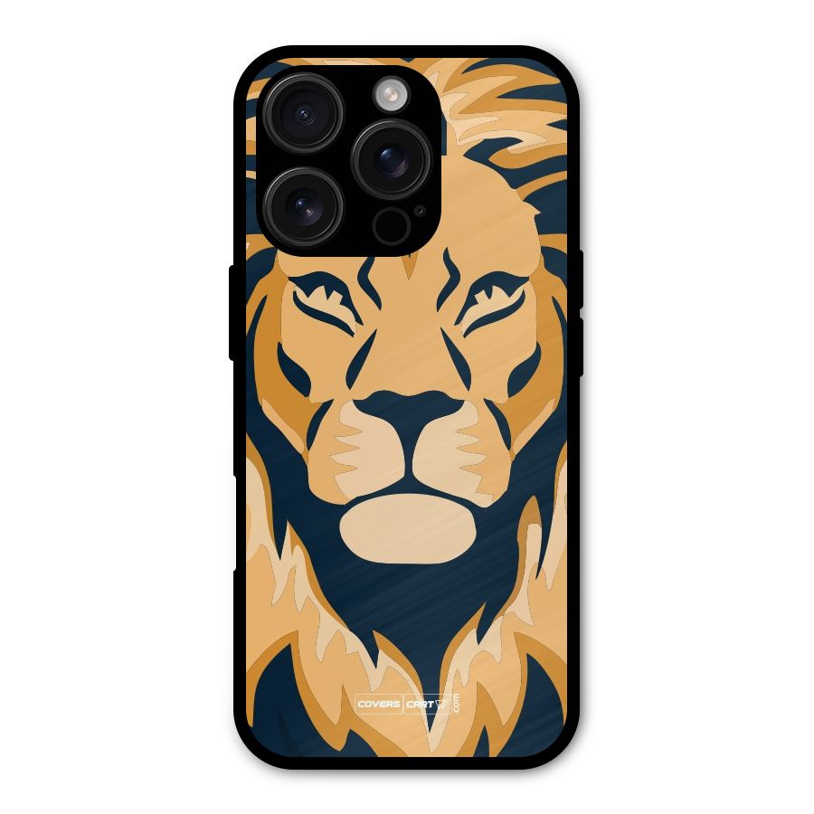 Designer Lion Shockproof Hybrid Protection (Metal + TPU) Back Case Cover