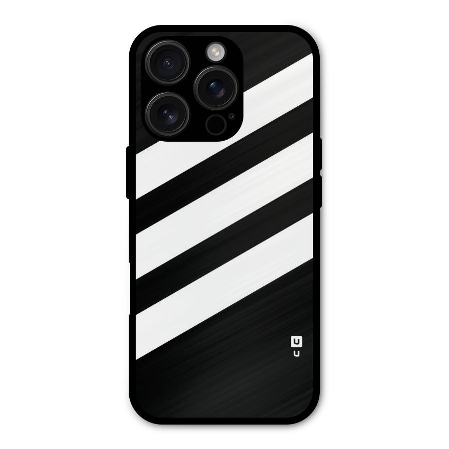 Diagonal Classic Stripes Shockproof Hybrid Protection (Metal + TPU) Back Case Cover