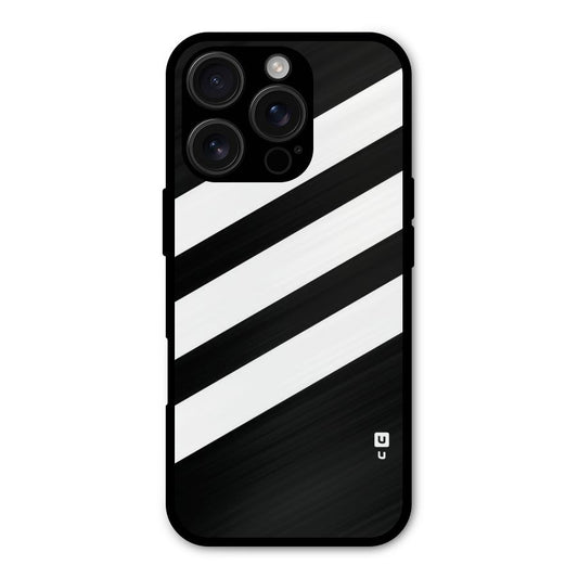 Diagonal Classic Stripes Shockproof Hybrid Protection (Metal + TPU) Back Case Cover