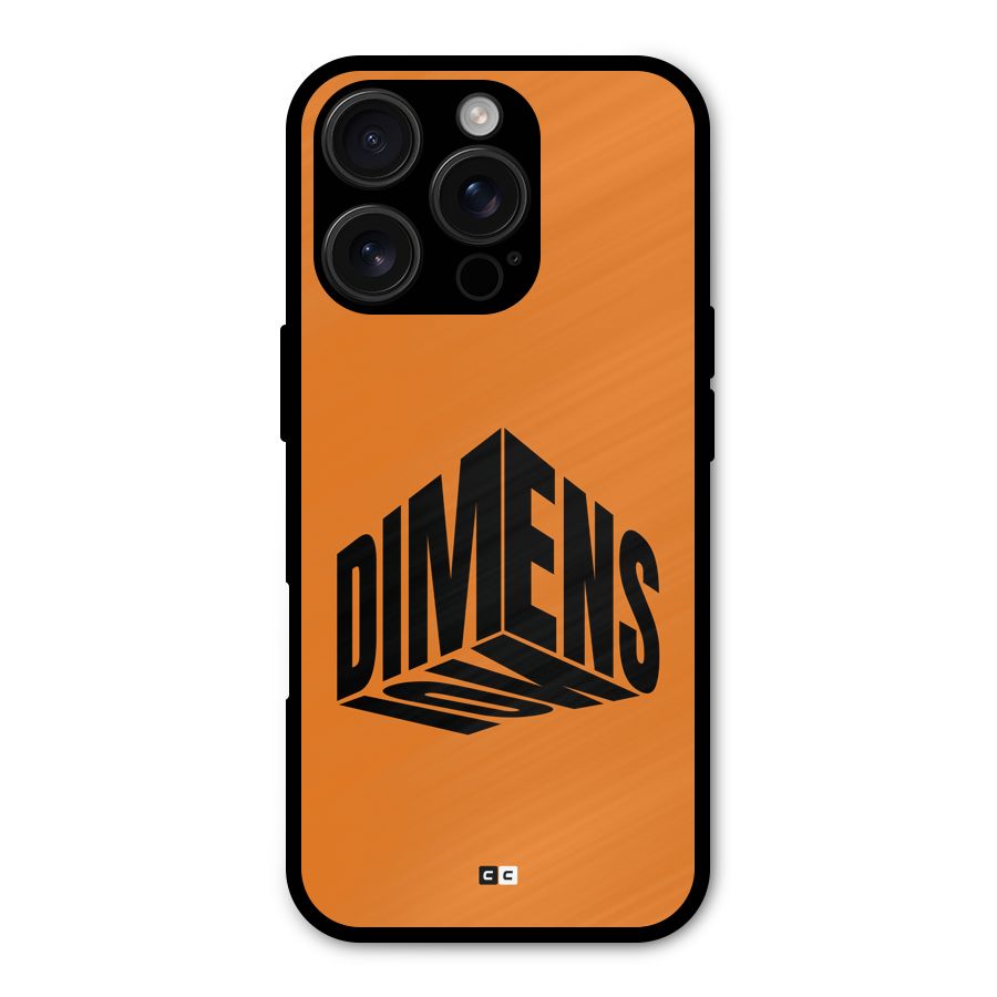 Dimension Typography Shockproof Hybrid Protection (Metal + TPU) Back Case Cover