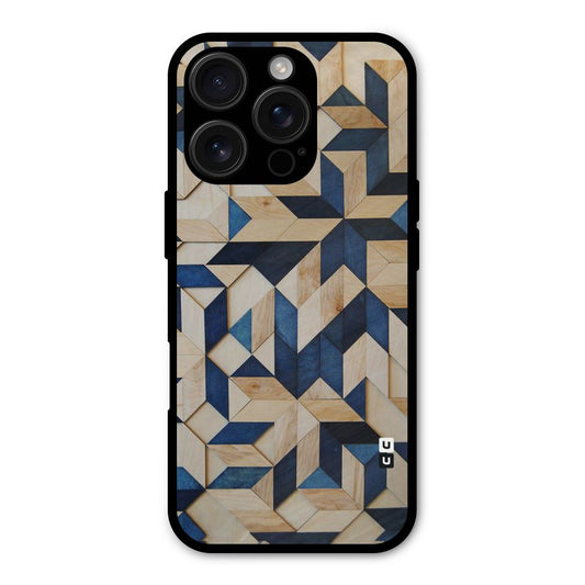 Disorted Wood Blue Shockproof Hybrid Protection (Metal + TPU) Back Case Cover