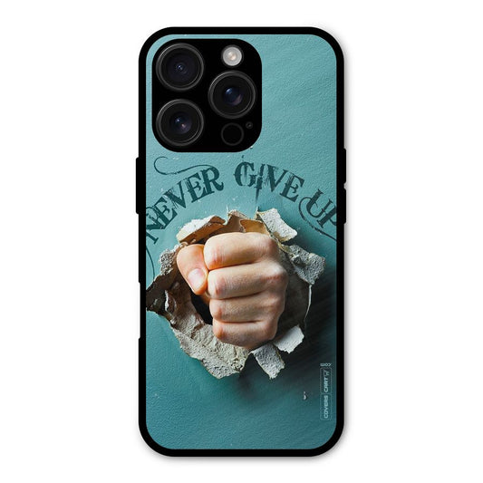Do Not Give Up Shockproof Hybrid Protection (Metal + TPU) Back Case Cover