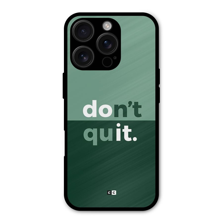 Do Not Quit Shockproof Hybrid Protection (Metal + TPU) Back Case Cover