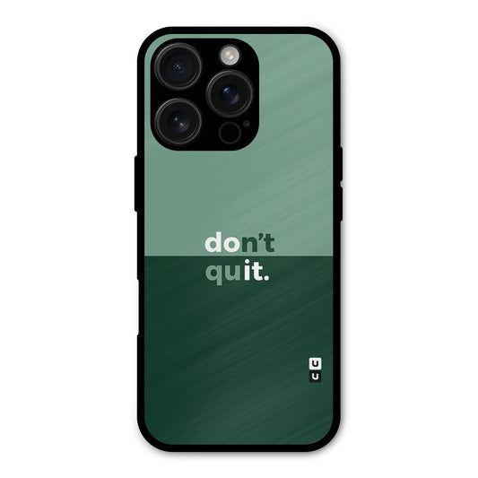 Dont Quit Do It Shockproof Hybrid Protection (Metal + TPU) Back Case Cover