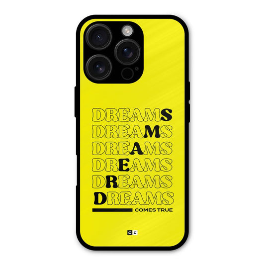 Dreams Comes True Shockproof Hybrid Protection (Metal + TPU) Back Case Cover