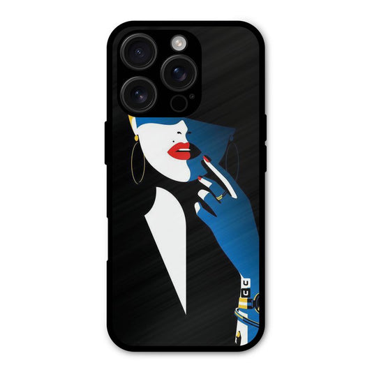 Elegant Woman Shockproof Hybrid Protection (Metal + TPU) Back Case Cover