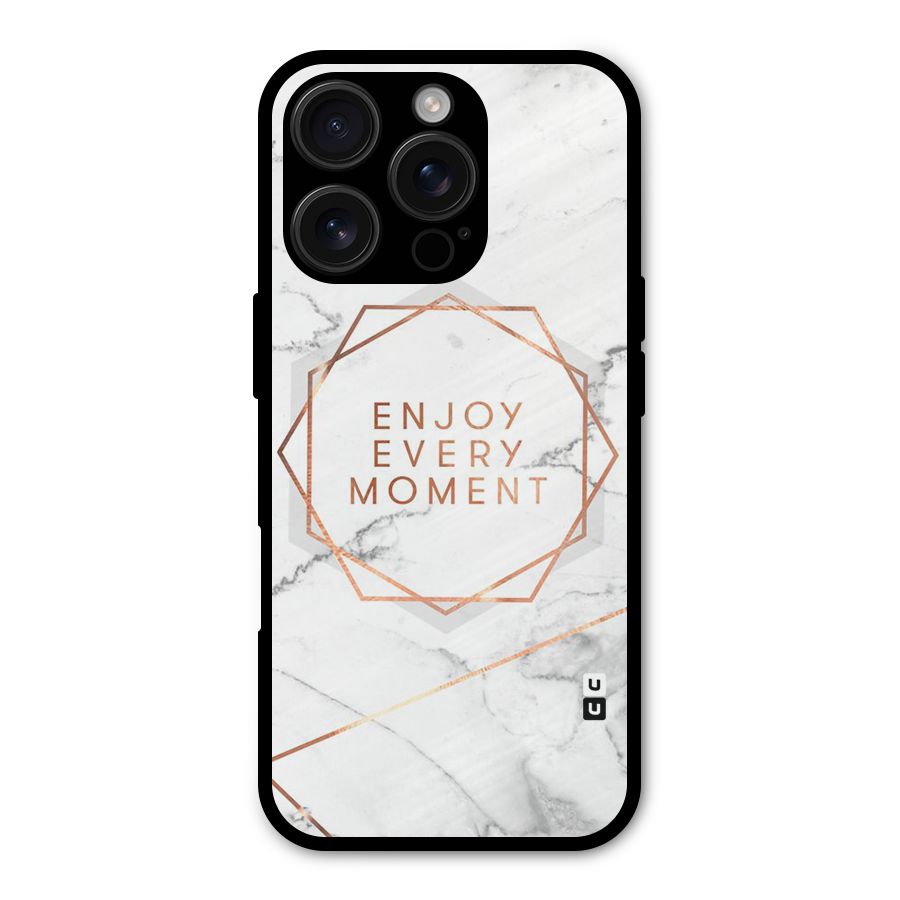 Enjoy Every Moment Shockproof Hybrid Protection (Metal + TPU) Back Case Cover