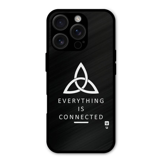 Everything is Connected Typography Shockproof Hybrid Protection (Metal + TPU) Back Case Cover