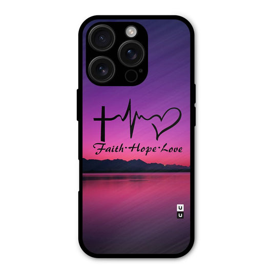 Faith Hope Love Evening Sky Shockproof Hybrid Protection (Metal + TPU) Back Case Cover