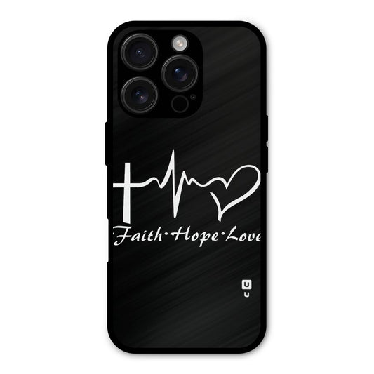 Faith Hope Love Heart Sign Shockproof Hybrid Protection (Metal + TPU) Back Case Cover