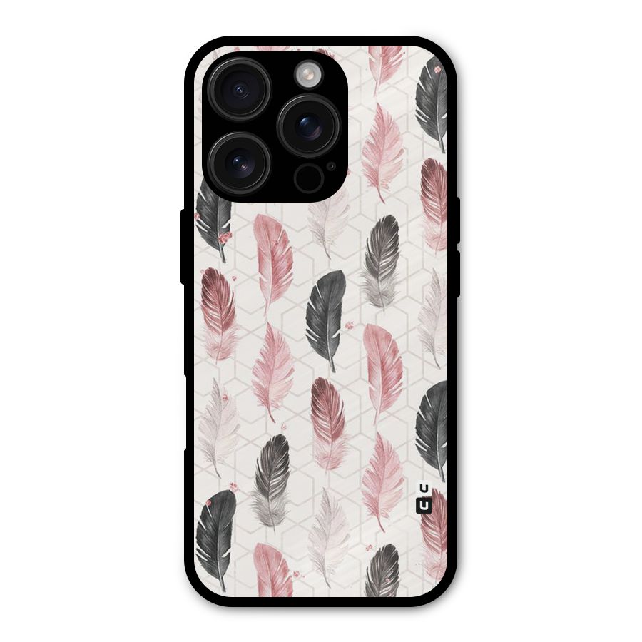 Feather Line Pattern Shockproof Hybrid Protection (Metal + TPU) Back Case Cover