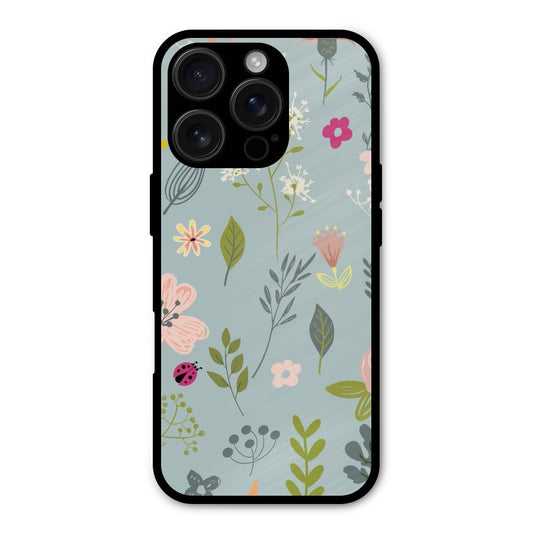 Flawless Flowers Shockproof Hybrid Protection (Metal + TPU) Back Case Cover