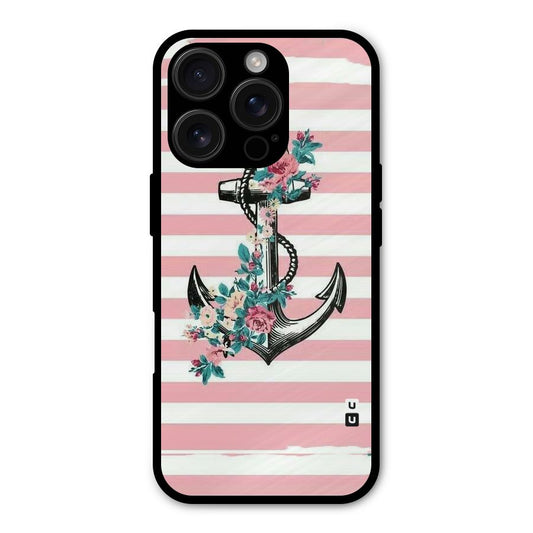 Floral Anchor Shockproof Hybrid Protection (Metal + TPU) Back Case Cover