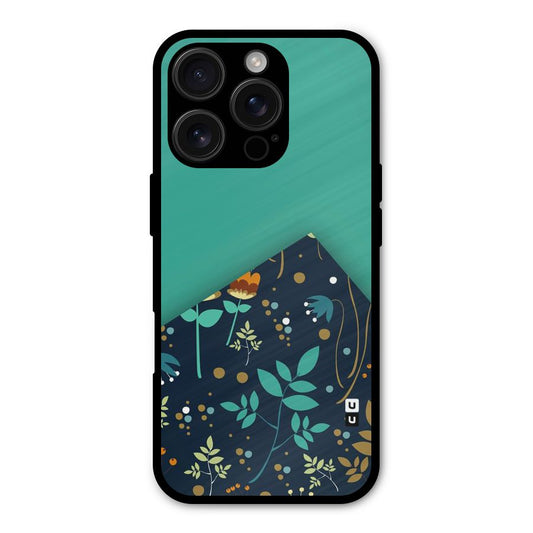 Floral Corner Shockproof Hybrid Protection (Metal + TPU) Back Case Cover