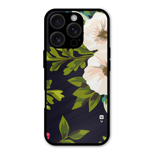 Floral Leaves Shockproof Hybrid Protection (Metal + TPU) Back Case Cover