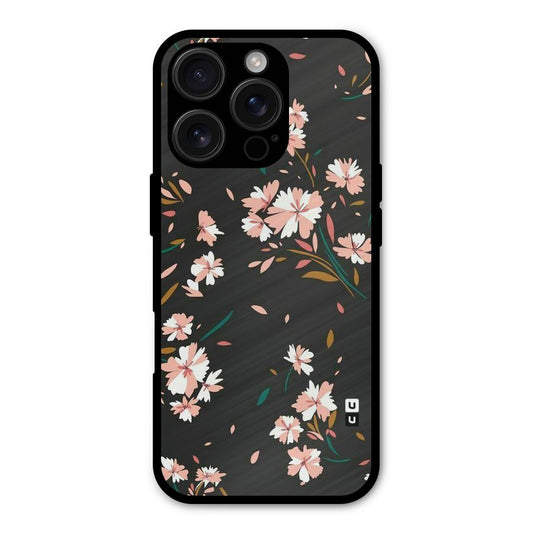 Floral Petals Peach Shockproof Hybrid Protection (Metal + TPU) Back Case Cover