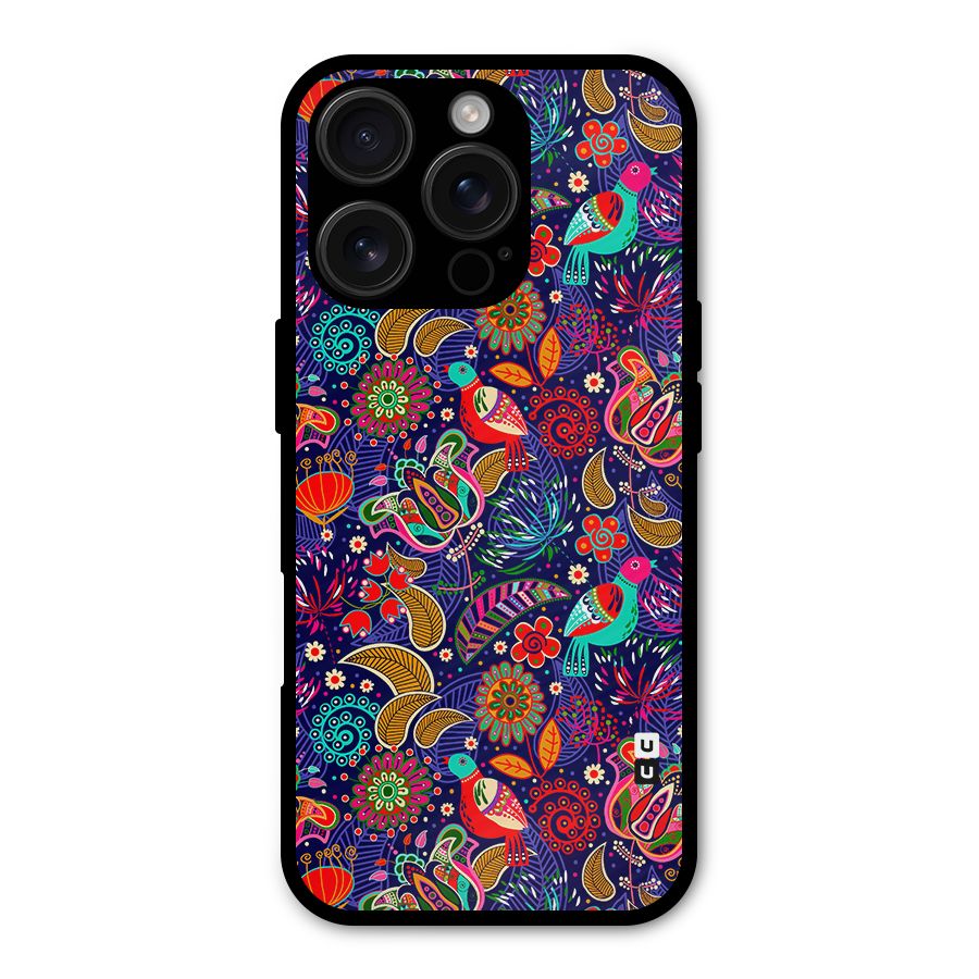 Floral Seamless Pattern Spring Flowers Shockproof Hybrid Protection (Metal + TPU) Back Case Cover