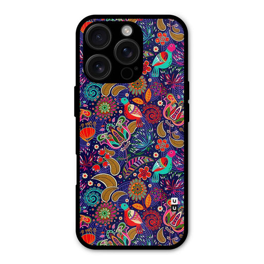 Floral Seamless Pattern Spring Flowers Shockproof Hybrid Protection (Metal + TPU) Back Case Cover