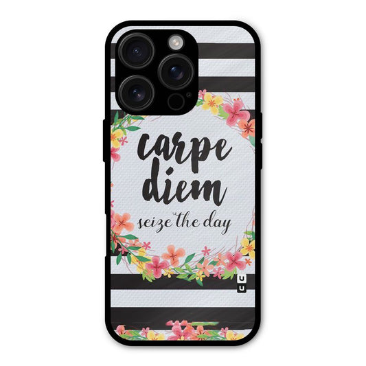 Floral Seize The Day Shockproof Hybrid Protection (Metal + TPU) Back Case Cover