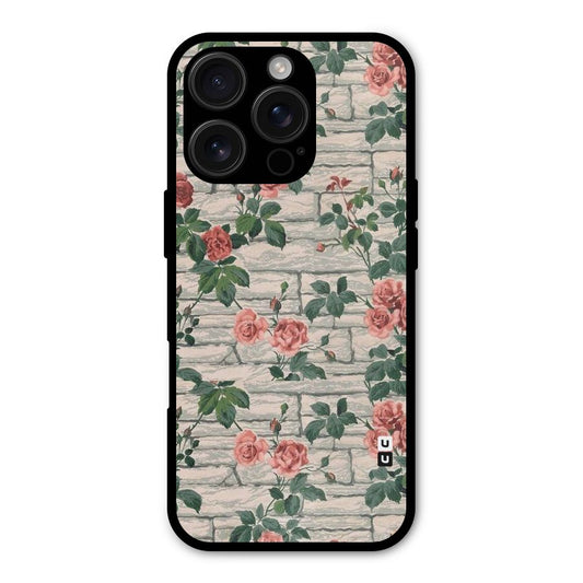 Floral Wall Design Shockproof Hybrid Protection (Metal + TPU) Back Case Cover