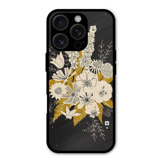 Flower Drawing Shockproof Hybrid Protection (Metal + TPU) Back Case Cover