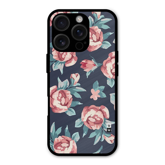 Flowers Painting Shockproof Hybrid Protection (Metal + TPU) Back Case Cover