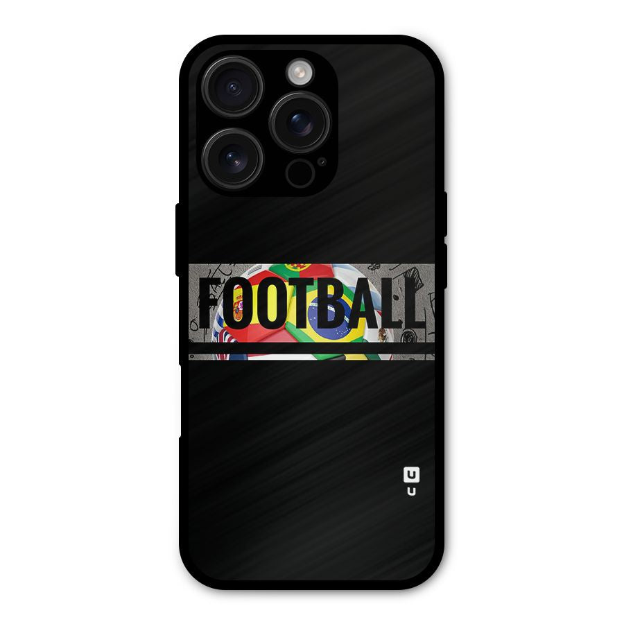 Football Typography Shockproof Hybrid Protection (Metal + TPU) Back Case Cover