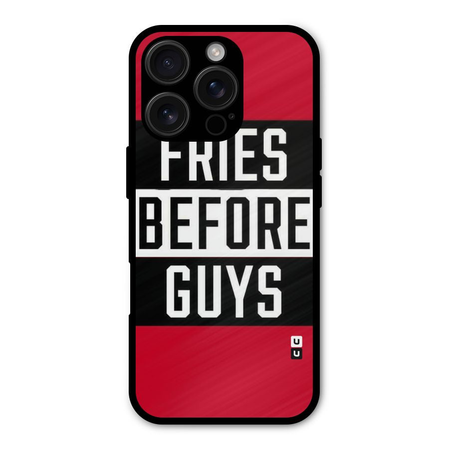 Fries Love Stripes Shockproof Hybrid Protection (Metal + TPU) Back Case Cover