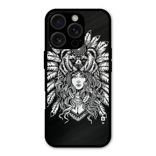 Girl Pattern Art Shockproof Hybrid Protection (Metal + TPU) Back Case Cover