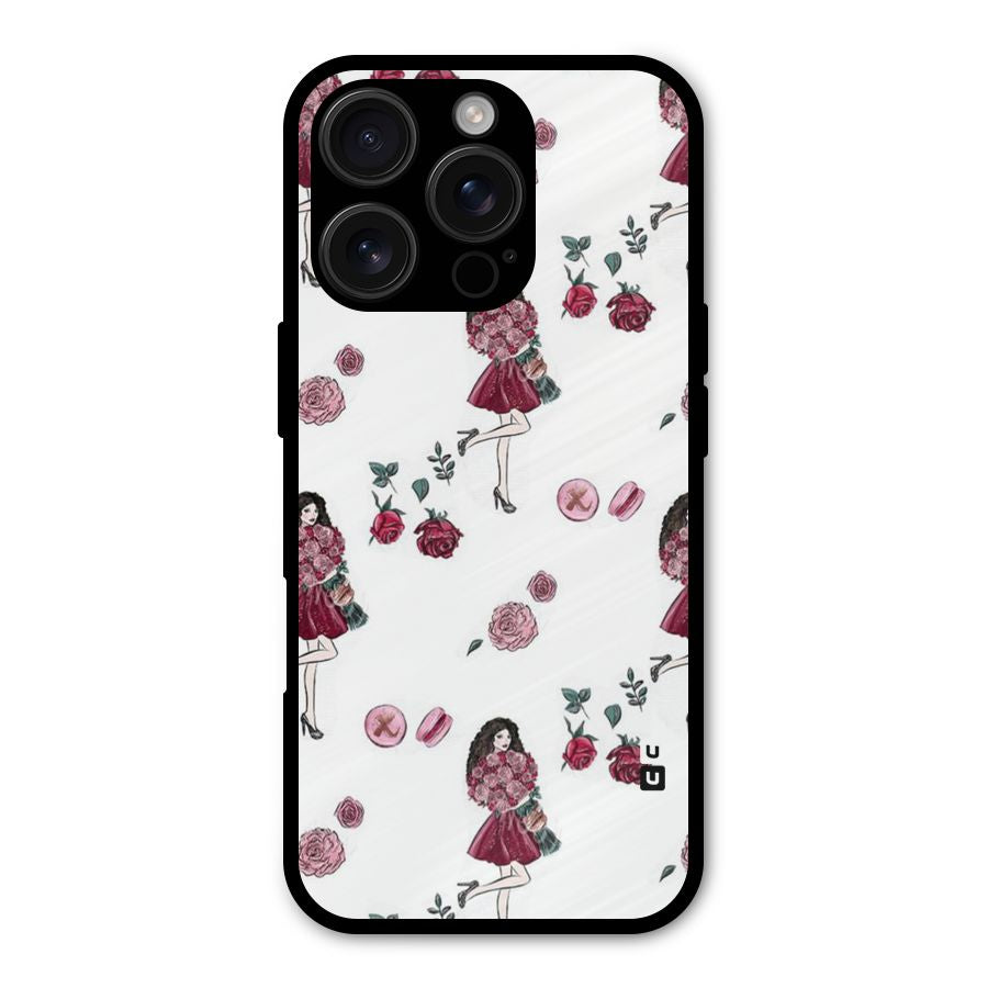 Girl With Flowers Shockproof Hybrid Protection (Metal + TPU) Back Case Cover