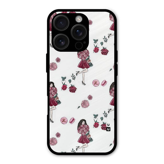 Girl With Flowers Shockproof Hybrid Protection (Metal + TPU) Back Case Cover