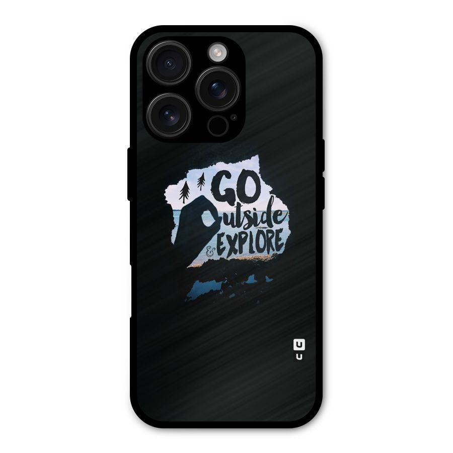 Go Outside Shockproof Hybrid Protection (Metal + TPU) Back Case Cover