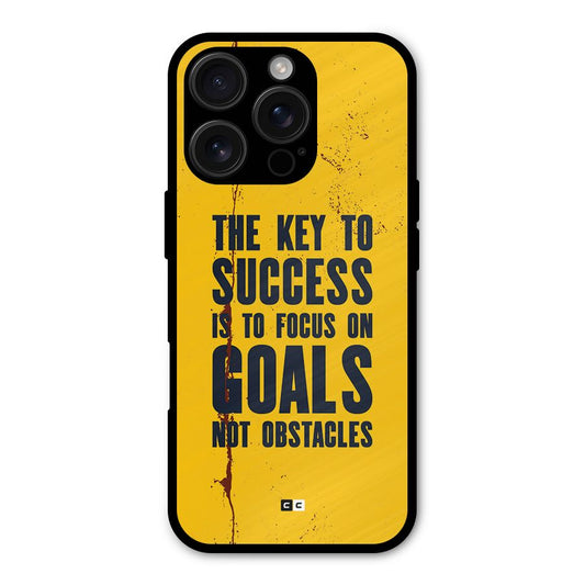 Goals Not Obstacles Shockproof Hybrid Protection (Metal + TPU) Back Case Cover