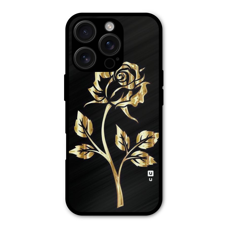 Gold Rose Shockproof Hybrid Protection (Metal + TPU) Back Case Cover