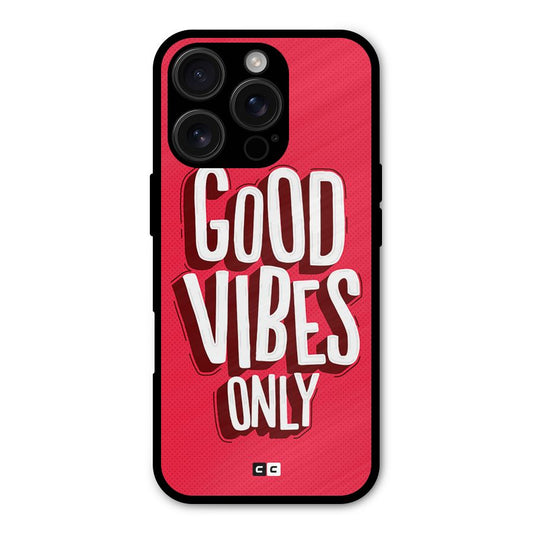 Good Vibes Only Pop Art Shockproof Hybrid Protection (Metal + TPU) Back Case Cover