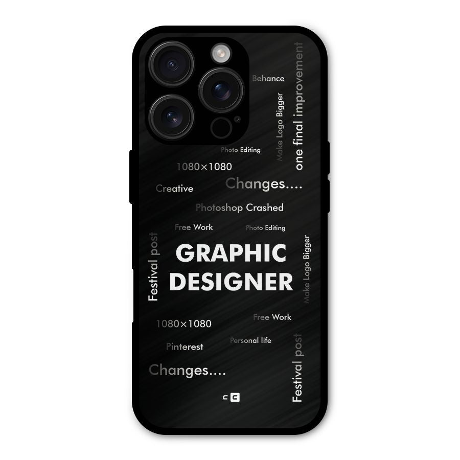 Graphic Designer Struggles Shockproof Hybrid Protection (Metal + TPU) Back Case Cover