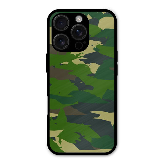 Green Camouflage Army Shockproof Hybrid Protection (Metal + TPU) Back Case Cover