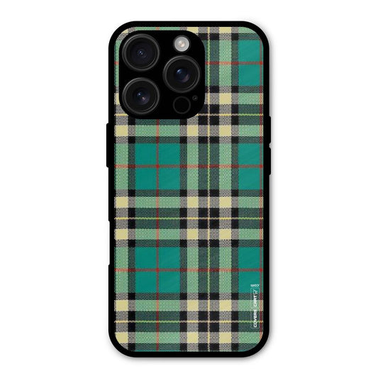 Green Check Shockproof Hybrid Protection (Metal + TPU) Back Case Cover