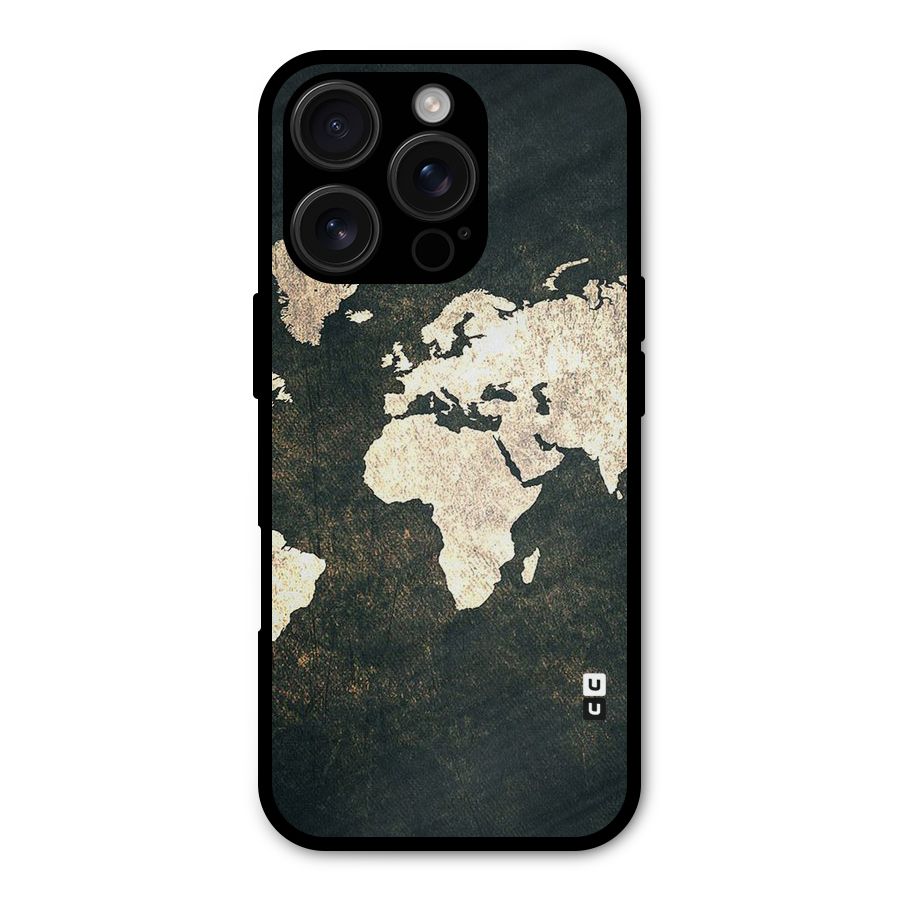 Green Gold Map Design Shockproof Hybrid Protection (Metal + TPU) Back Case Cover