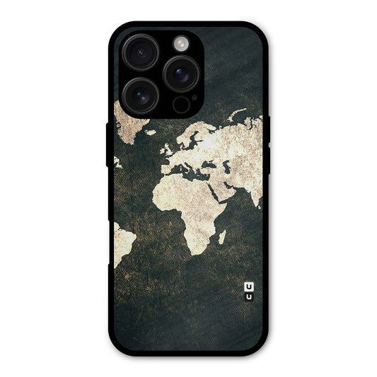 Green Gold Map Design Shockproof Hybrid Protection (Metal + TPU) Back Case Cover