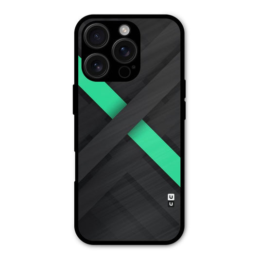 Green Stripe Diagonal Shockproof Hybrid Protection (Metal + TPU) Back Case Cover