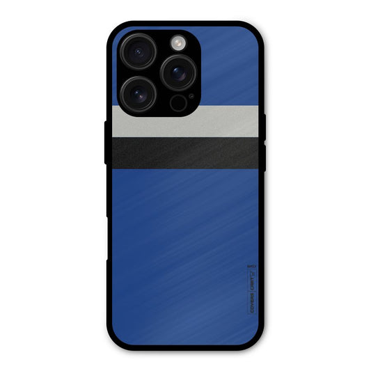 Grey Black Strips Shockproof Hybrid Protection (Metal + TPU) Back Case Cover