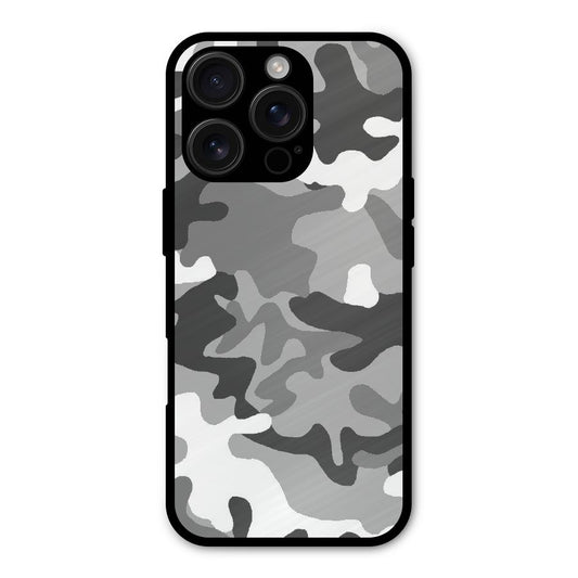 Grey Military Shockproof Hybrid Protection (Metal + TPU) Back Case Cover