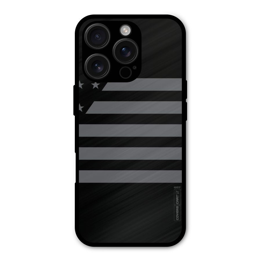 Grey Star Striped Pattern Shockproof Hybrid Protection (Metal + TPU) Back Case Cover
