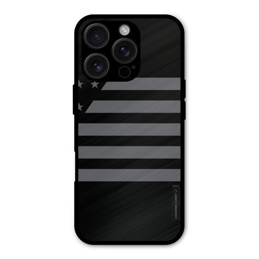 Grey Star Striped Pattern Shockproof Hybrid Protection (Metal + TPU) Back Case Cover
