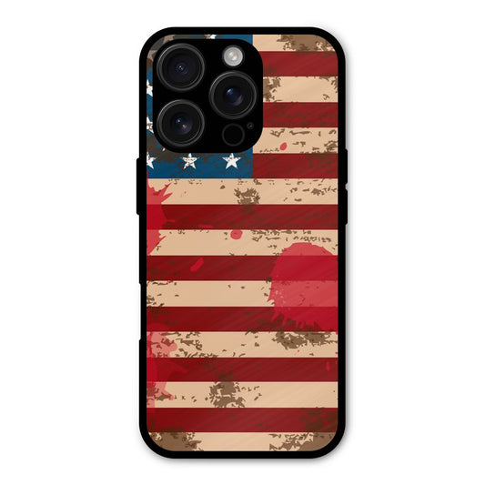 Grunge USA Flag Shockproof Hybrid Protection (Metal + TPU) Back Case Cover